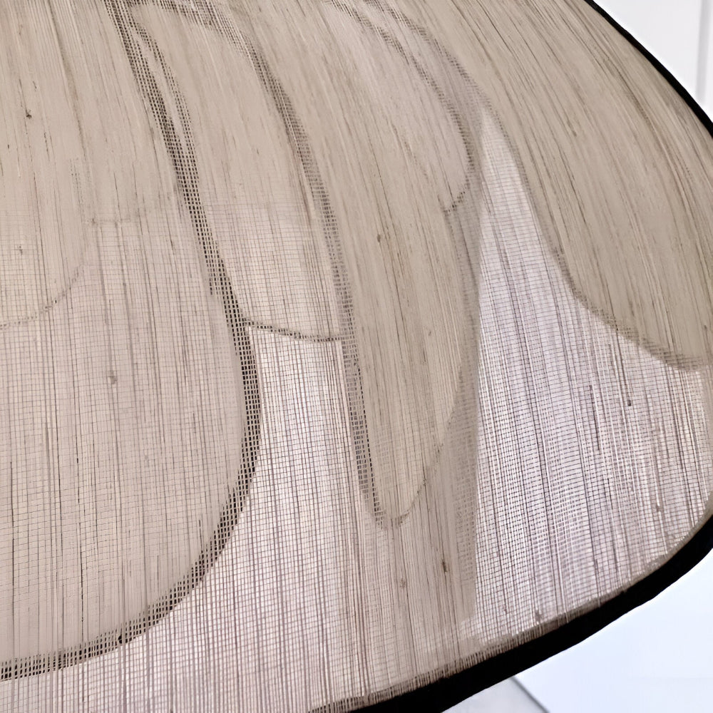 Elegante lámpara colgante de mimbre natural - Decoración natural e iluminación armoniosa