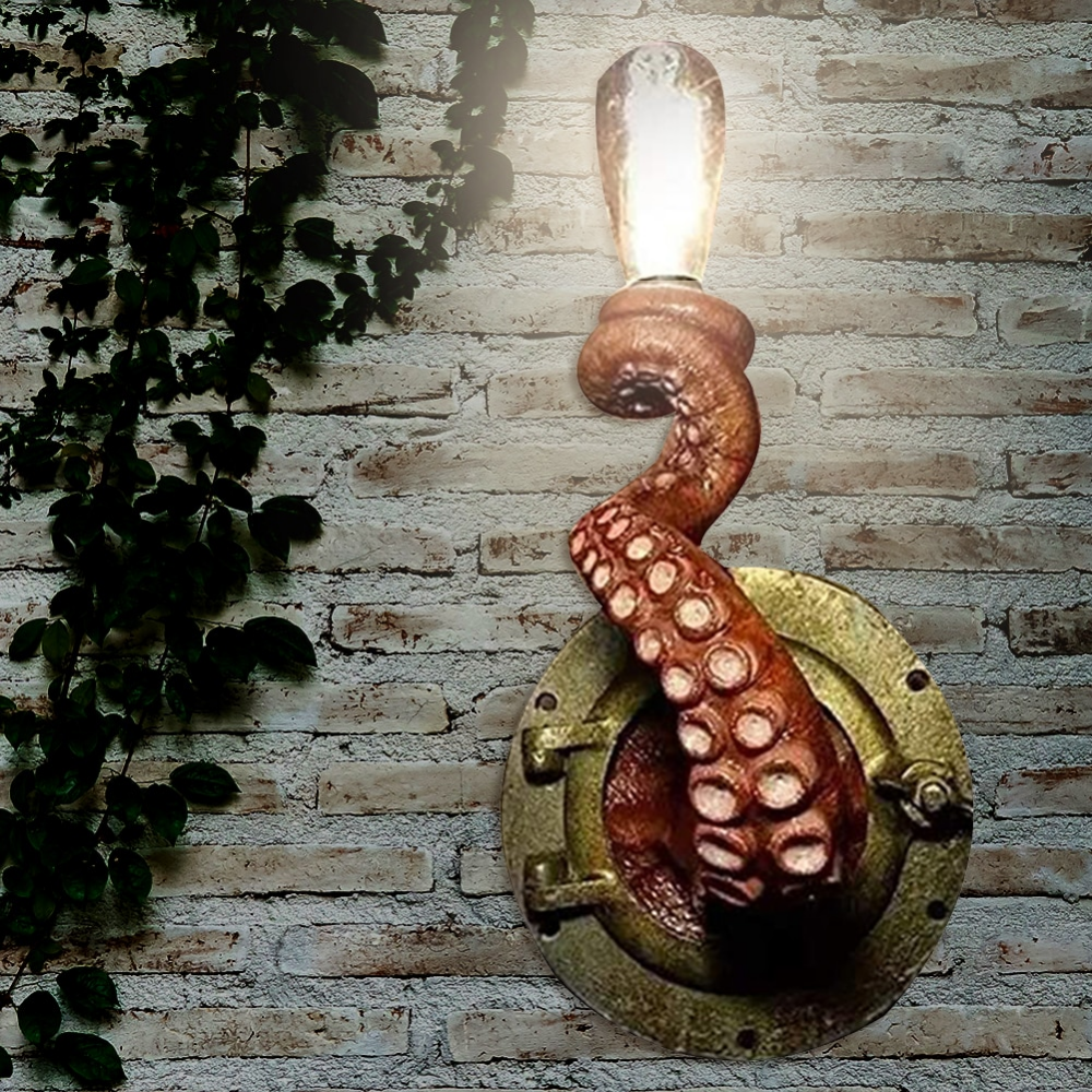 Originální nástěnné osvětlení – design chapadla inspirovaný mořem