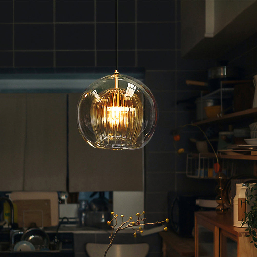 Lampe Suspendue En Verre Élégante Et Chaleureuse – Style Et Raffinement