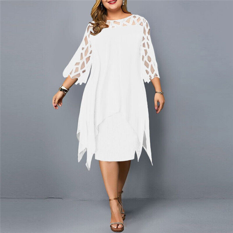 Blandine | Vestido de Noche Talla Grande – Estilo Elegante y Dobladillo Asimétrico