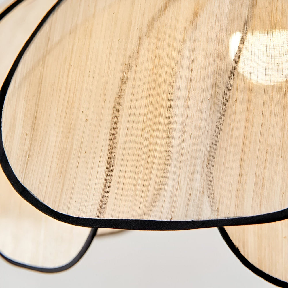 Elegante lámpara colgante de mimbre natural - Decoración natural e iluminación armoniosa