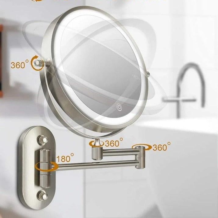 Miroir Grossissant LED – Rechargeable Et Facile À Utiliser