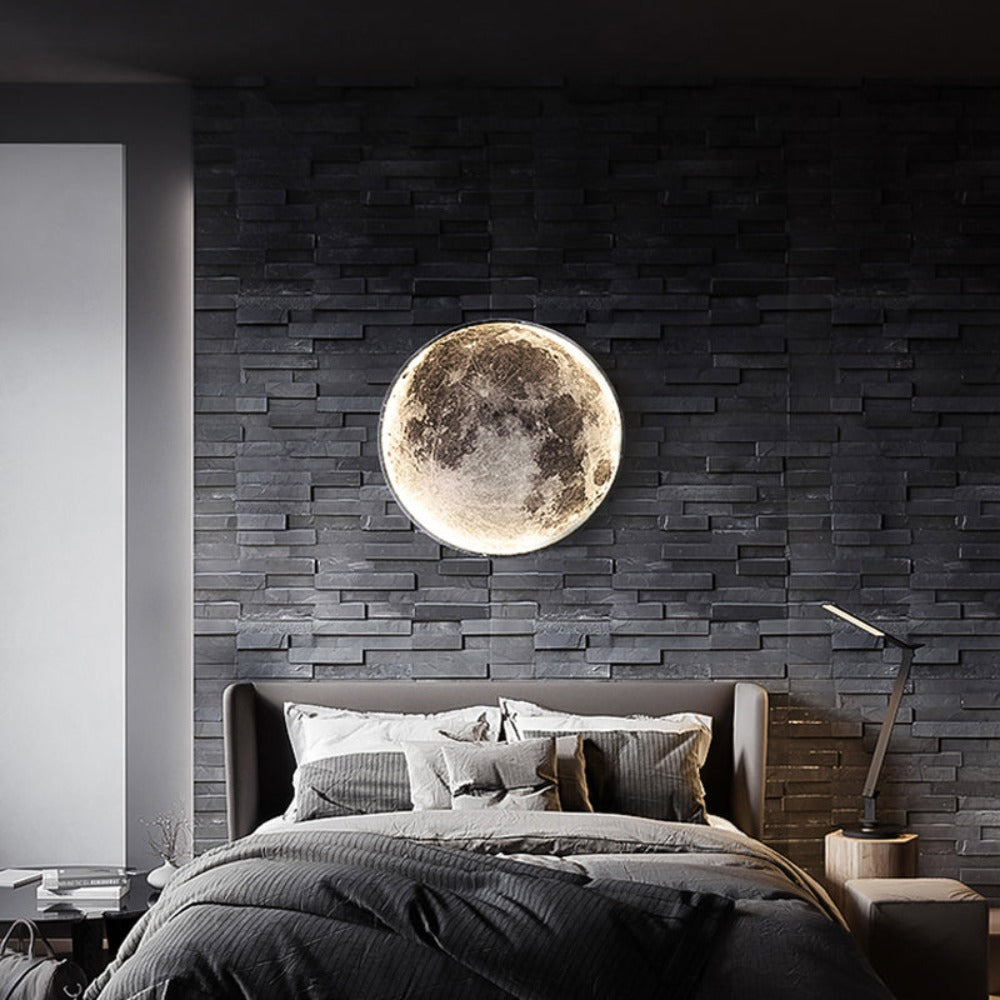 Nástěnná lampa 3D LED – Měsíc pro jedinečnou atmosféru