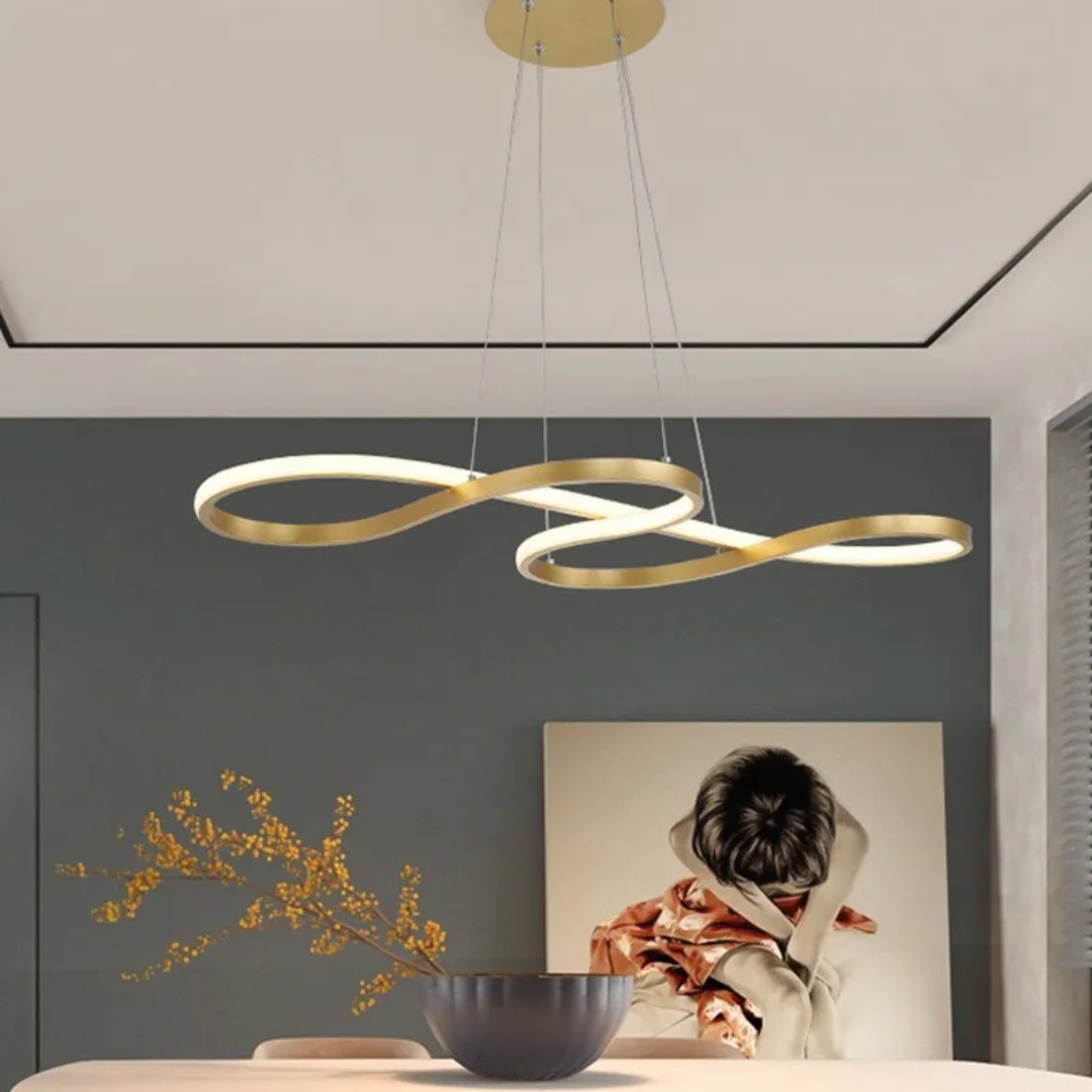 תליית LED מודרנית עם טבעות – עיצוב אלגנטי ועכשווי 