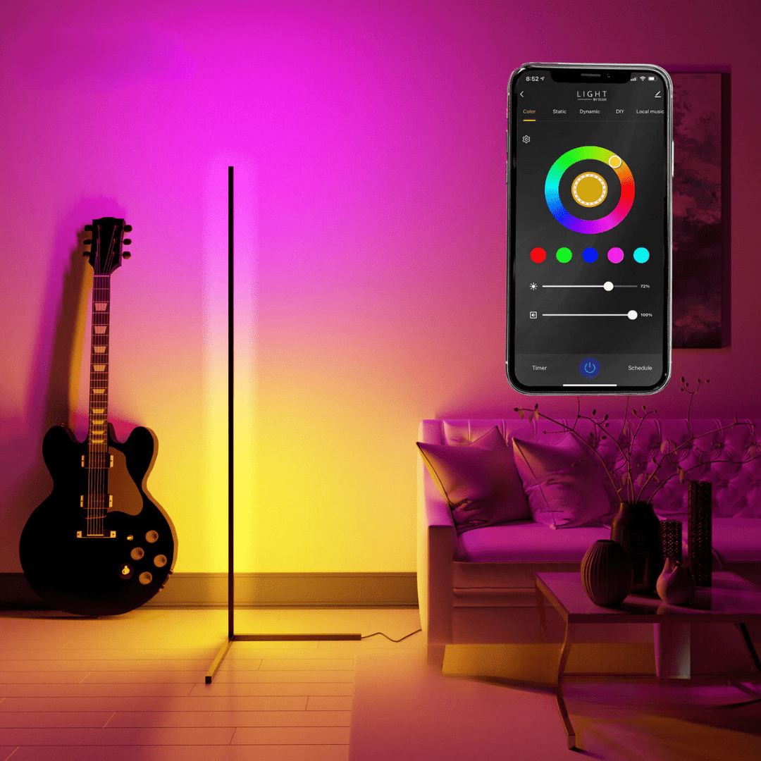 Narożna lampa nastrojowa - Éclat Multicolore & Atmosphère Moderne