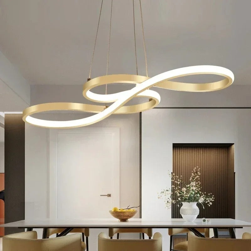 Moderní LED závěsné svítidlo s prstenci – Elegantní a futuristický design 