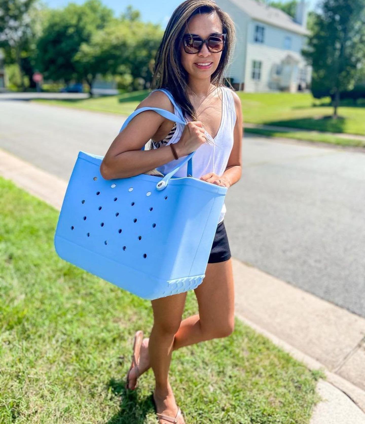 Saco de praia rígido - Design colorido e grande capacidade