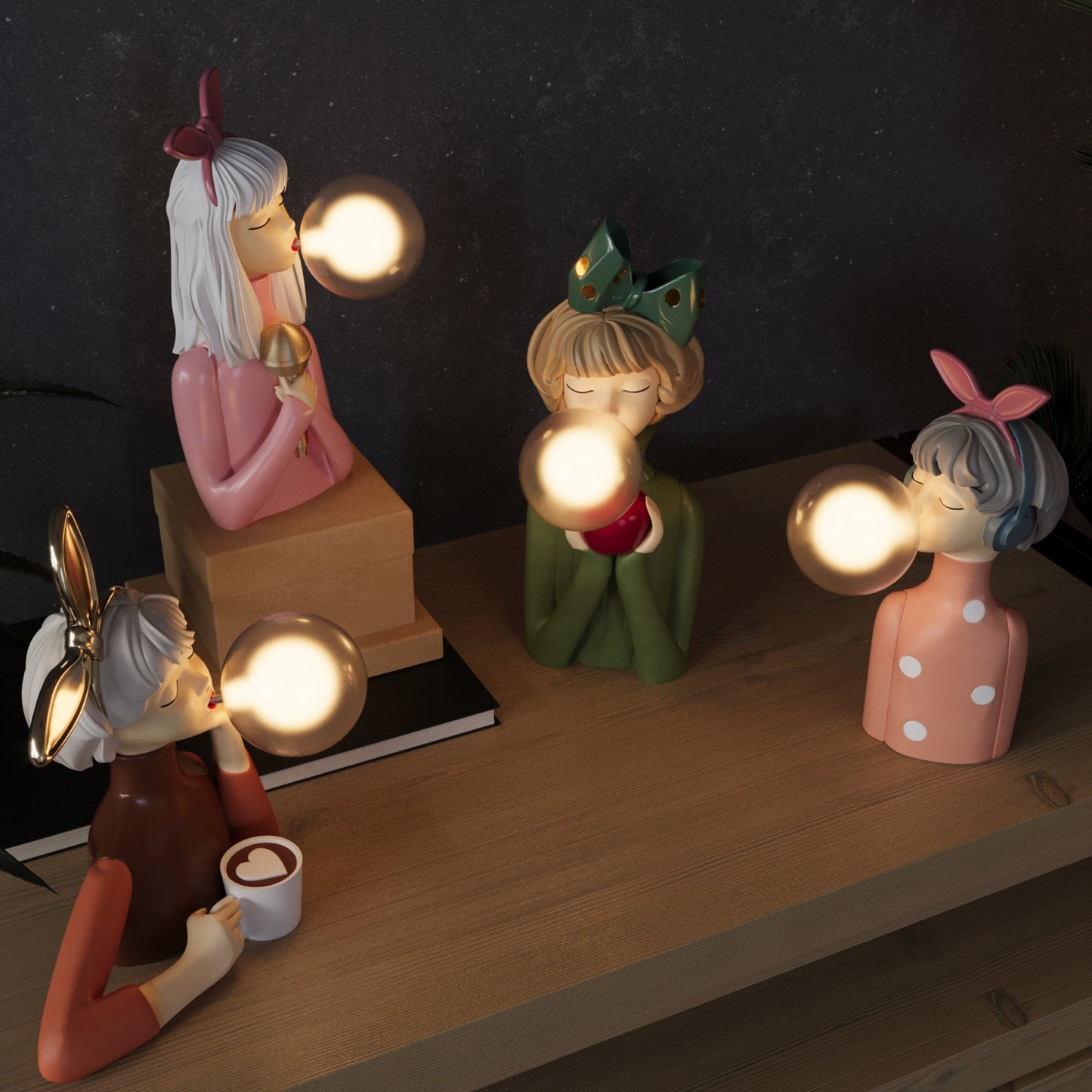 Lâmpada de Mesa Artesanal – Design Único e Acabamento Cuidadoso 