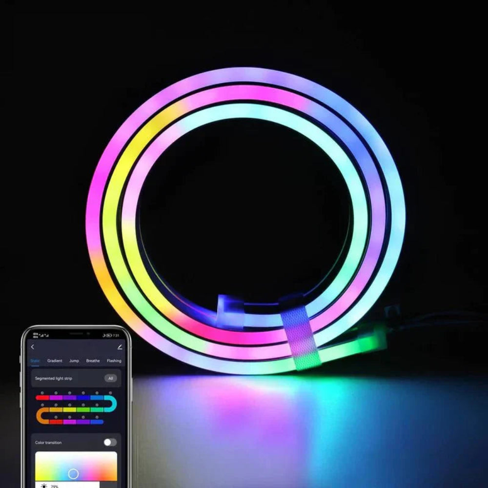 ניאון גמיש LED – שליטה קלה באמצעות אפליקציה לנייד 