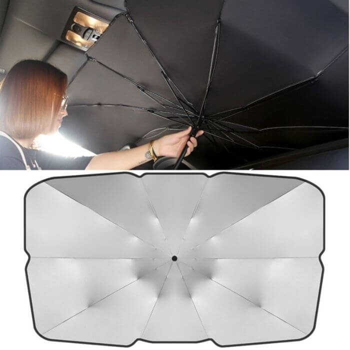 Umbrelă pliabilă pentru parbriz - Protecție solară și prospețime instantanee