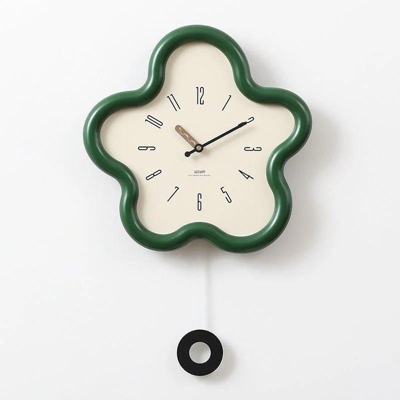 Wanduhr Pendelblume 3D – Elegante Dekoration und moderner Stil 