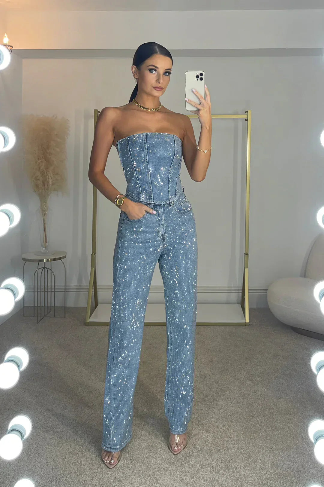Ginia | Lång Bustier Overall – Glamour Och Distinktion 