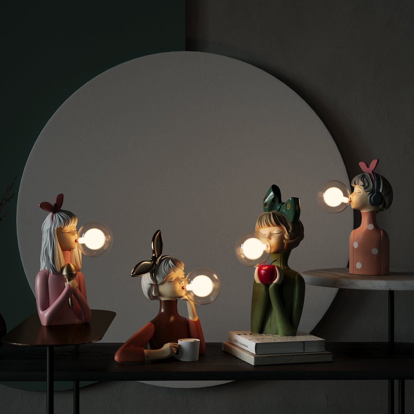 Lâmpada de Mesa Artesanal – Design Único e Acabamento Cuidadoso 