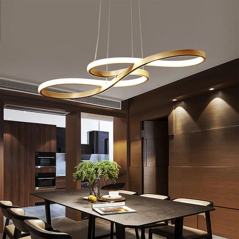 Moderní LED závěsné svítidlo s prstenci – Elegantní a futuristický design 