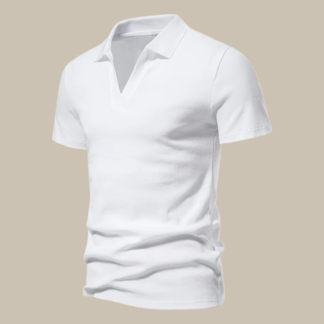 Justin | Polo Clásico – Cuello V y Look Polivalente 