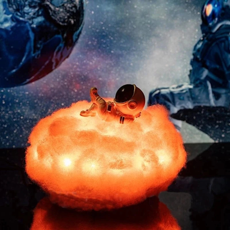 Dekorativ Lampa Moln Astronaut – Lysande och Magisk Rymd 