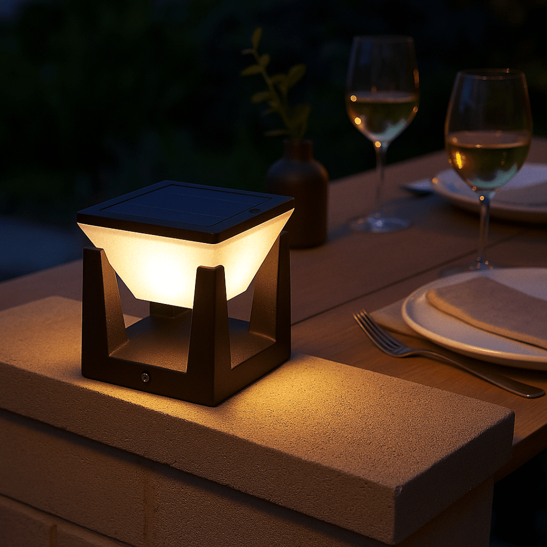 Udendørs solcellelampe