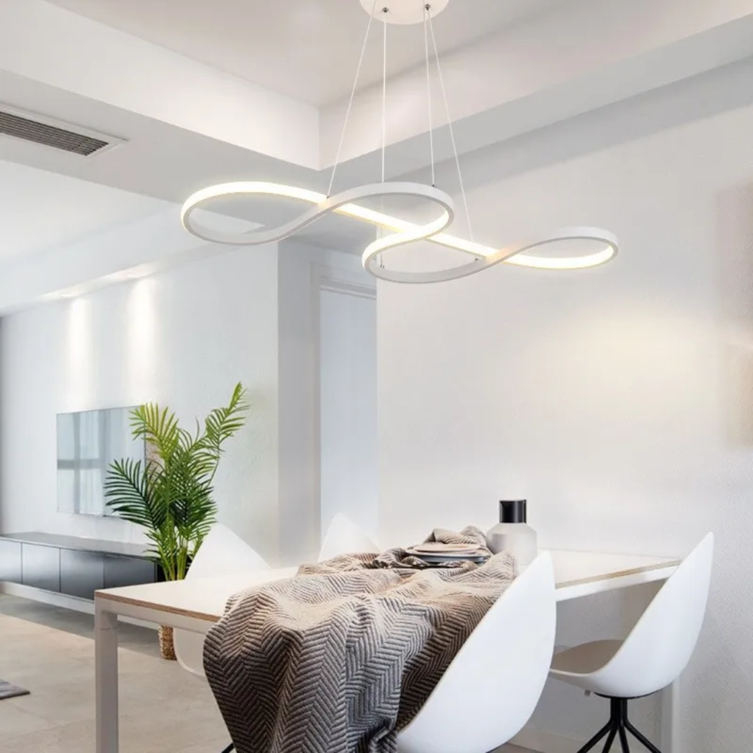תליית LED מודרנית עם טבעות – עיצוב אלגנטי ועכשווי 