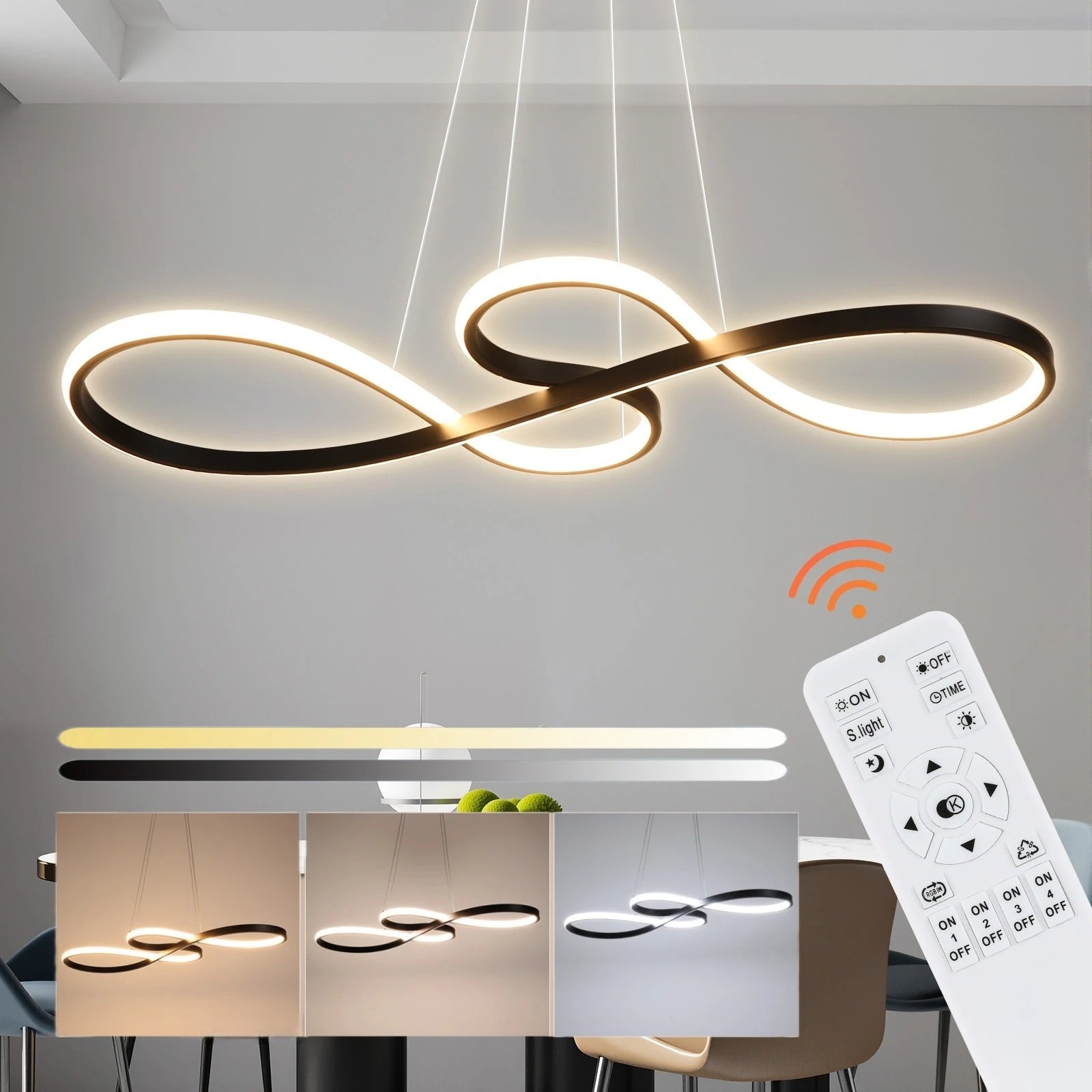 Moderní LED závěsné svítidlo s prstenci – Elegantní a futuristický design 