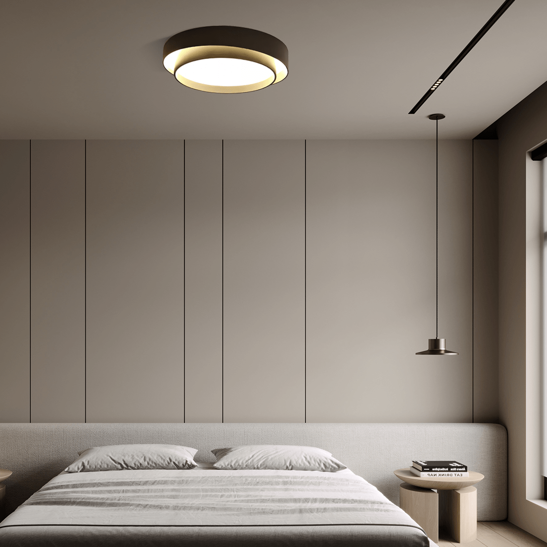 LED Loftlampe Disk - Lys og Visuel Komfort 