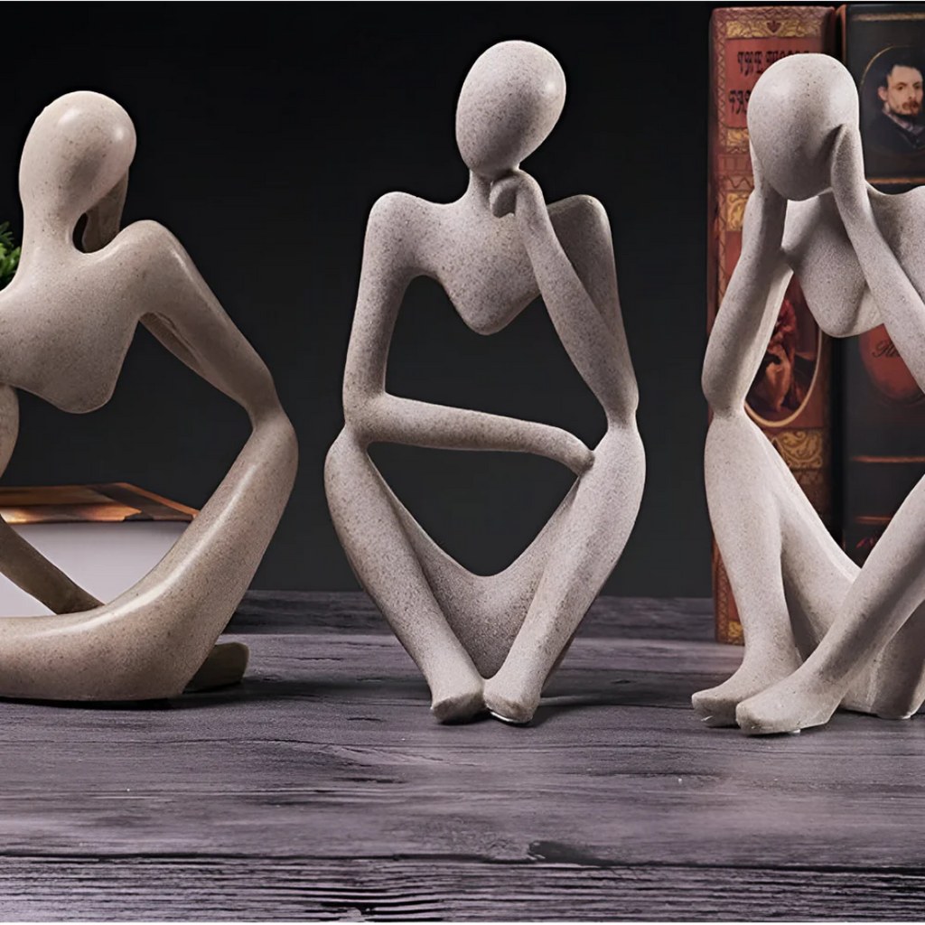 Abstrakte Skulptur Denker – Contemplative Eleganz und modernes Design 