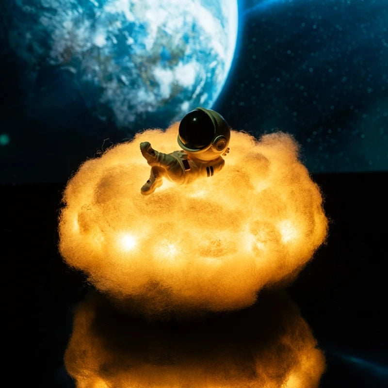 Dekorativ Lampa Moln Astronaut – Lysande och Magisk Rymd 