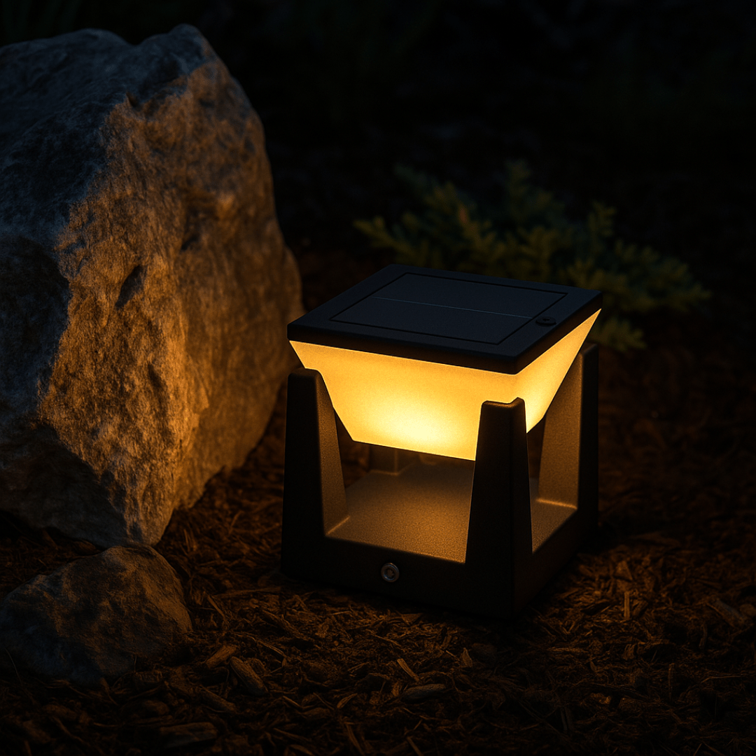 Udendørs solcellelampe