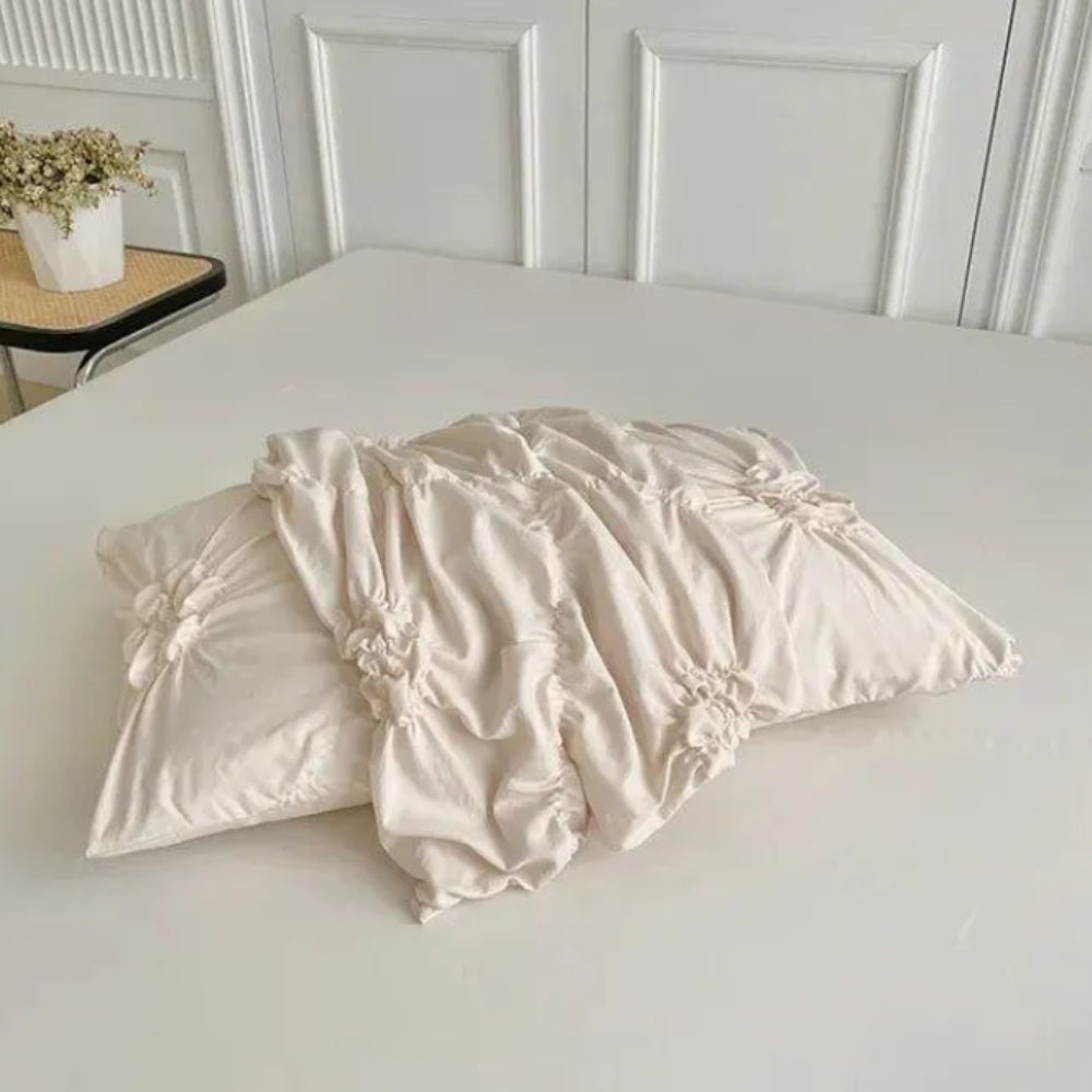 Blommig Sängkläder Med Volangdetaljer 