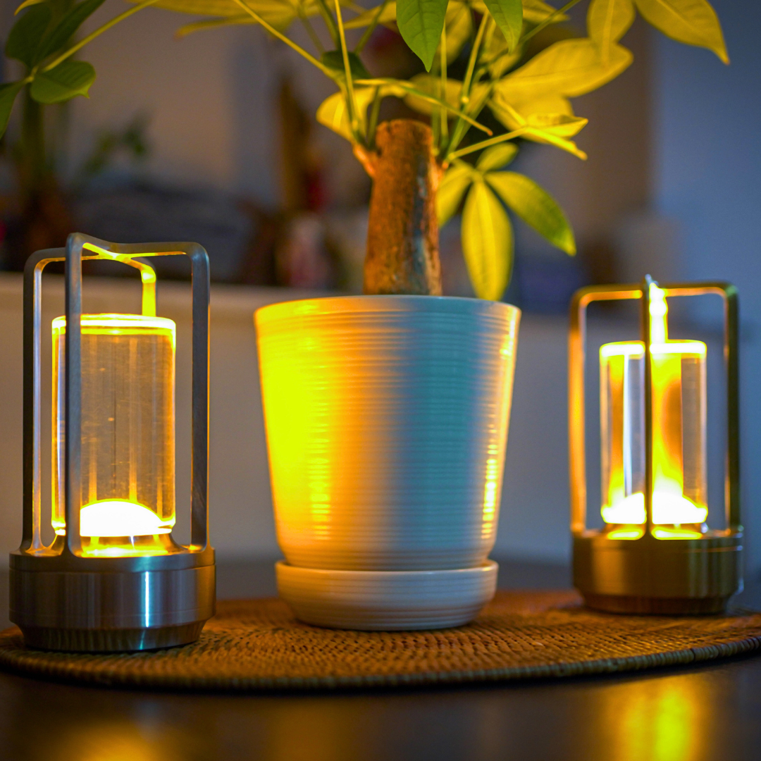 Tischlampe mit Akku – Gedämpftes Licht und zeitloser Stil 