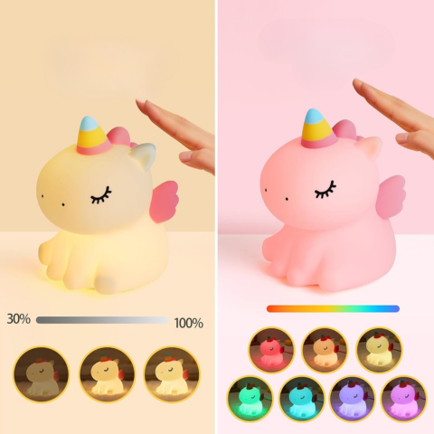 Noční světlo Jednorožec – Uklidňující světlo a kouzelné sny 