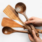 Ensemble D’Ustensiles De Cuisine – Élégance Naturelle Et Utilisation Quotidienne