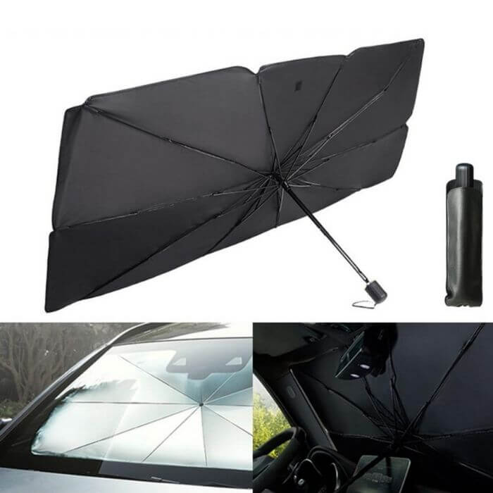 Umbrelă pliabilă pentru parbriz - Protecție solară și prospețime instantanee