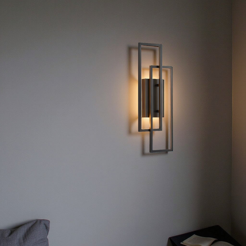 Rechteckige geometrische Wandlampe – Eleganz und Modernität 