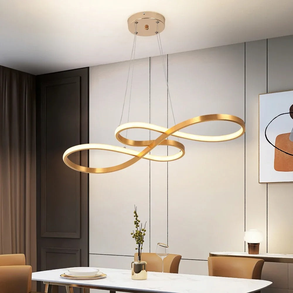 Moderní LED závěsné svítidlo s prstenci – Elegantní a futuristický design 