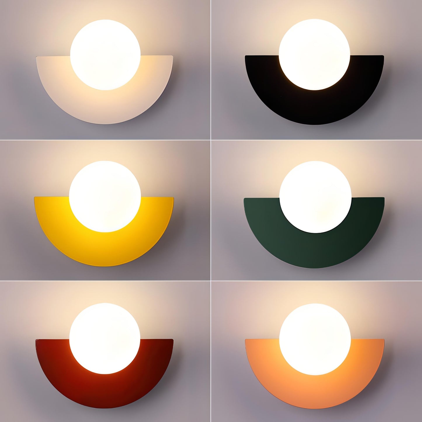 Modern Wall Sconce – Half-Circle Shape and Soft Lighting 