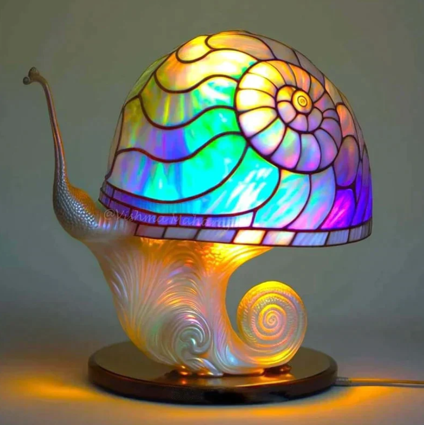 Uklidňující vitrážová lampa – jemné světlo a teplá atmosféra 