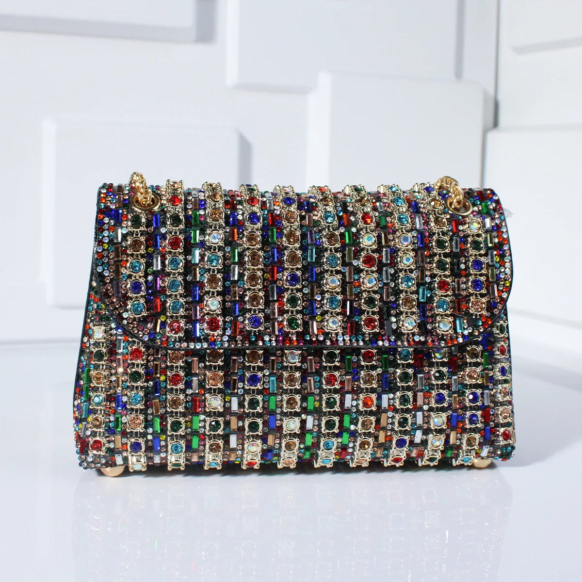 Ida | Clutch mit Strassverzierung — Glänzende Eleganz für Ihre Ausgänge 