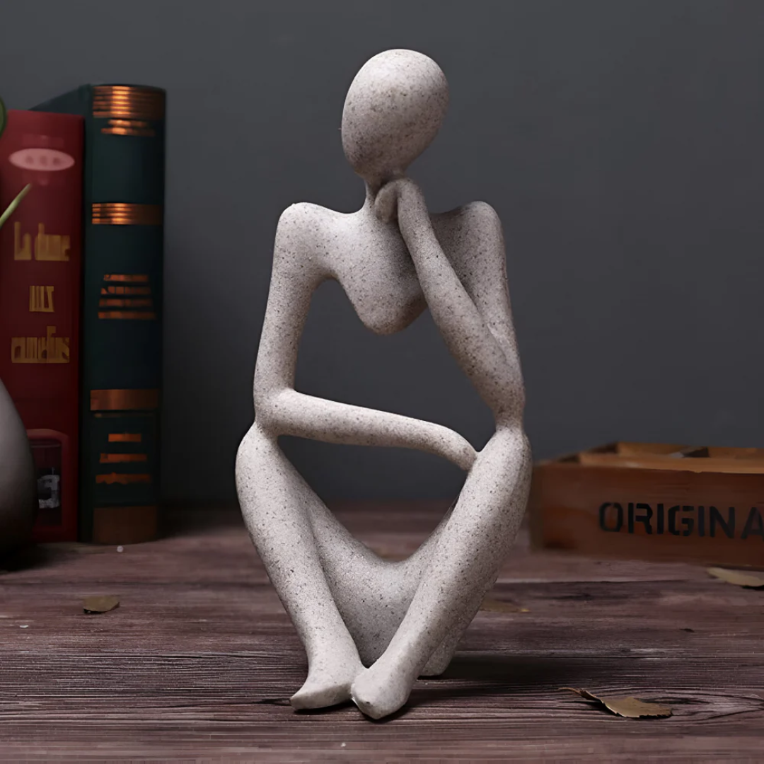 Abstrakte Skulptur Denker – Contemplative Eleganz und modernes Design 