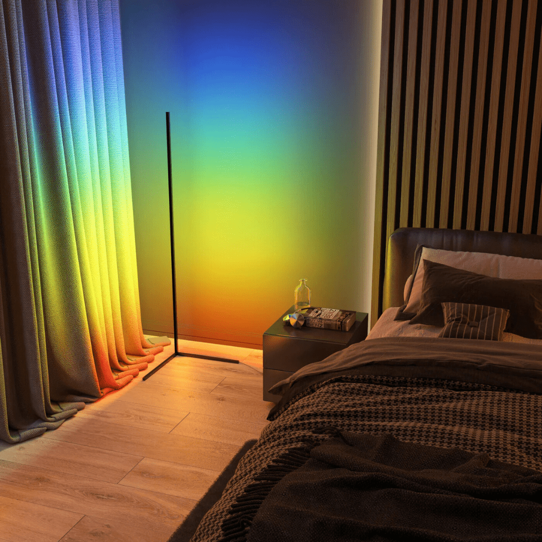 Narożna lampa nastrojowa - Éclat Multicolore & Atmosphère Moderne