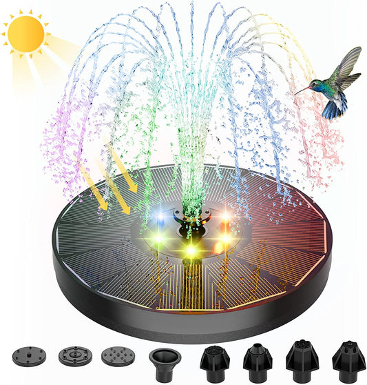 Fontana solare a LED multicolore