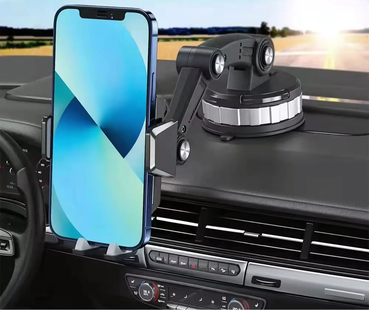 Stöd Smartphone Bil Rotations 360° — Full Rotation Och Maximal Stabilitet 
